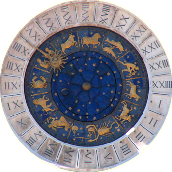 An astrological clock in Venice. Remember kids: astrology is B.S. too, but that doesn't mean I can't have some fun with it.