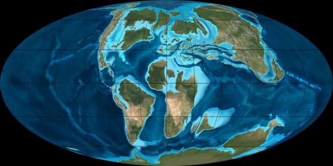 Map of the World, during the Late Cretaceous